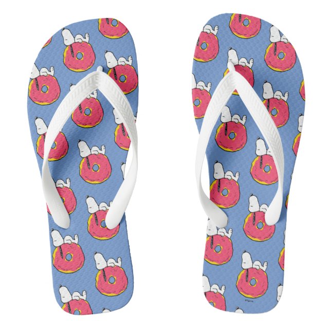 Peanuts | Snoopy Pink Doughnut Flip Flops (Footbed)