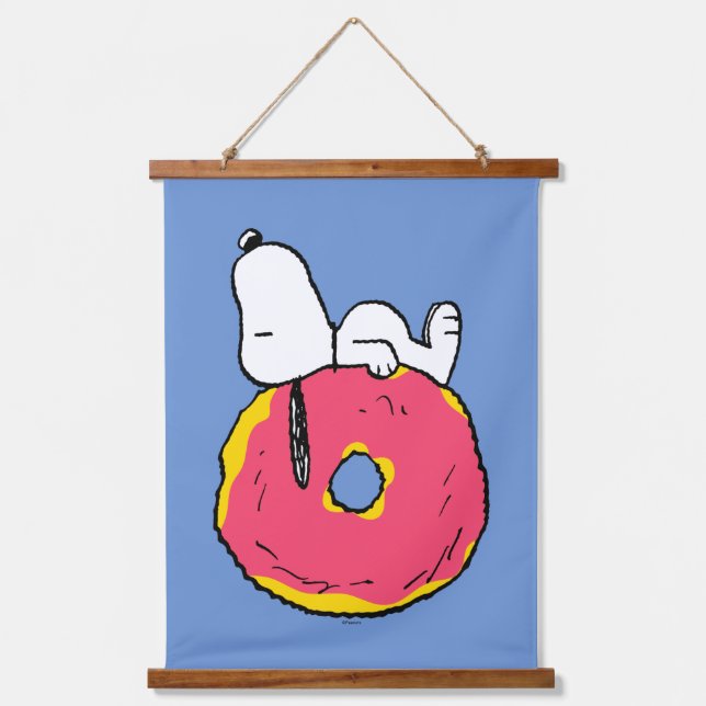 Peanuts | Snoopy Pink Doughnut Hanging Tapestry (Front)