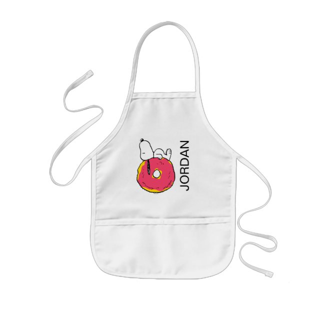 Peanuts | Snoopy Pink Doughnut Kids Apron (Front)
