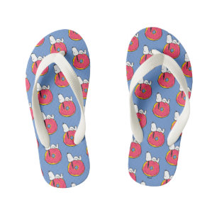 Peanuts Snoopy Pink Doughnut Kid's Flip Flops