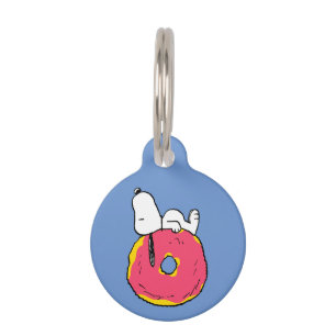 Peanuts   Snoopy Pink Doughnut Pet Tag