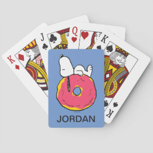 Peanuts   Snoopy Pink Doughnut Playing Cards