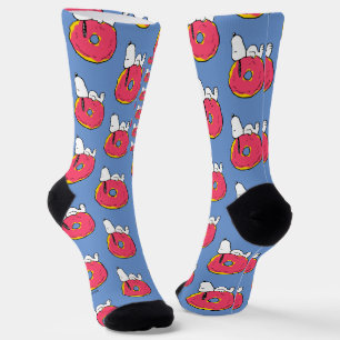 Peanuts Snoopy Pink Doughnut Socks