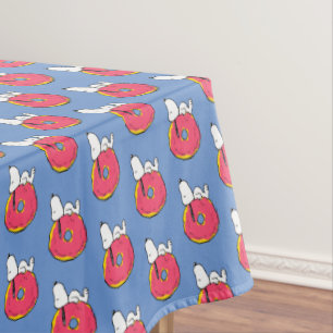 Peanuts   Snoopy Pink Doughnut Tablecloth