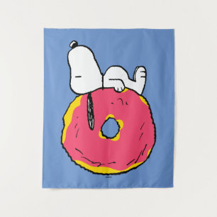 Peanuts   Snoopy Pink Doughnut Tapestry