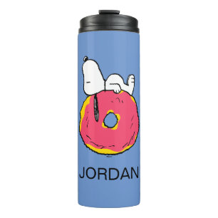 Peanuts   Snoopy Pink Doughnut Thermal Tumbler