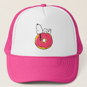 Peanuts Snoopy Pink Doughnut Trucker Hat
