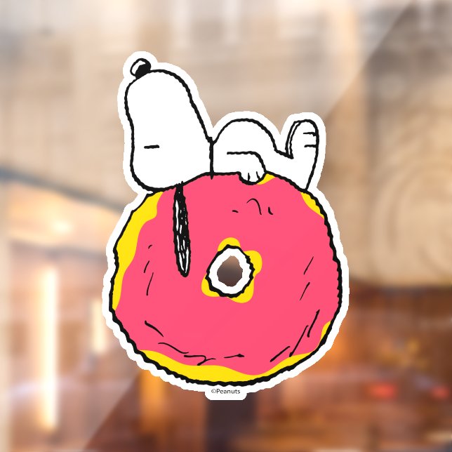 Peanuts | Snoopy Pink Doughnut Window Cling (Sheet 2)
