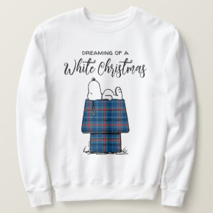 Peanuts Snoopy Plaid Flannel Holiday Dog House Sweatshirt