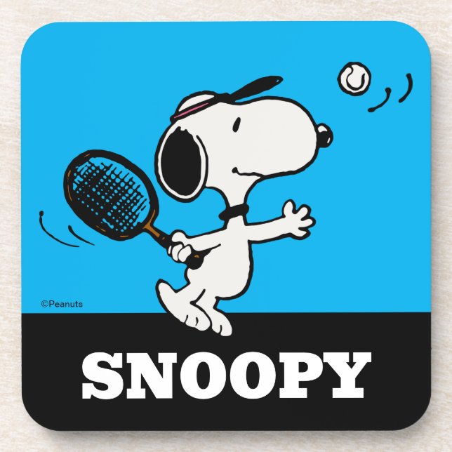 Peanuts | Snoopy Plays Tennis Coaster (Front)