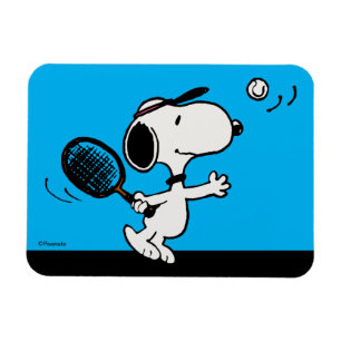 Peanuts   Snoopy Plays Tennis Magnet