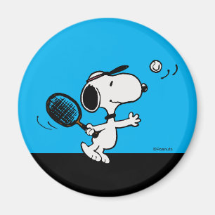 Peanuts   Snoopy Plays Tennis Magnet