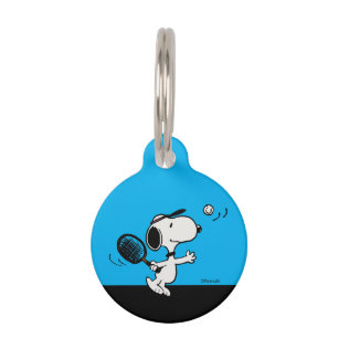 Peanuts Snoopy Plays Tennis Pet Tag