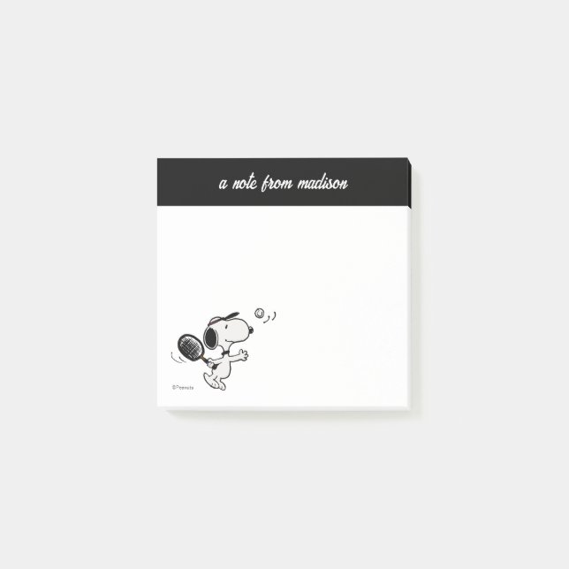 Peanuts | Snoopy Plays Tennis Post-it Notes (Front)