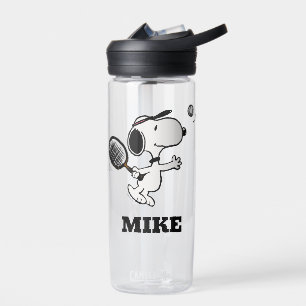 Peanuts   Snoopy Plays Tennis Water Bottle