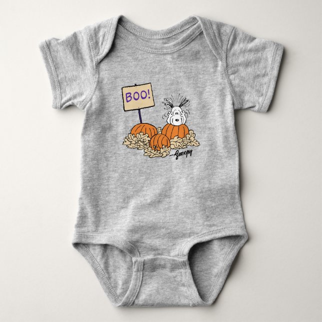 Peanuts | Snoopy Pumpkin Patch Boo! Baby Bodysuit (Front)