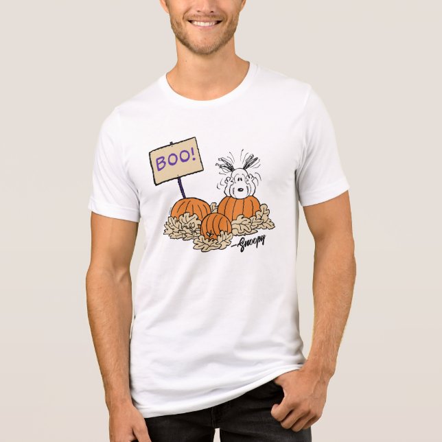 Peanuts | Snoopy Pumpkin Patch Boo! Tri-Blend Shirt (Front)