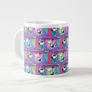 Peanuts   Snoopy Purple Surf Pattern Large Coffee Mug