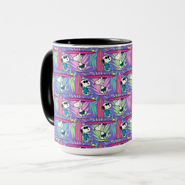 Peanuts | Snoopy Purple Surf Pattern Mug (Front Left)