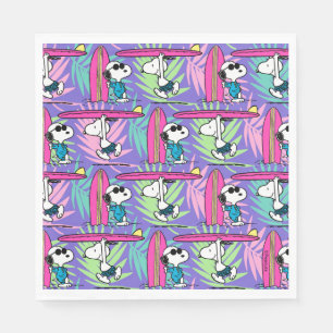 Peanuts Snoopy Purple Surf Pattern Napkin