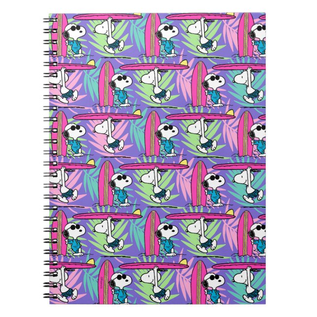 Peanuts | Snoopy Purple Surf Pattern Notebook (Front)