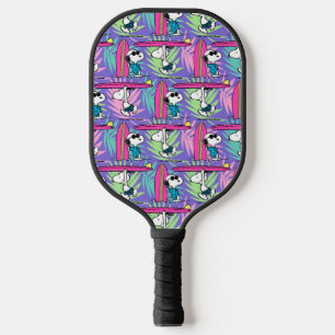 Peanuts   Snoopy Purple Surf Pattern Pickleball Paddle