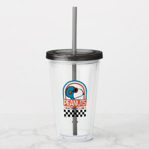 Peanuts Snoopy Racing Club Add Your Name Acrylic Tumbler