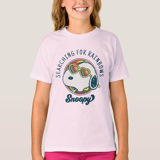 Peanuts | Snoopy Rainbow Heart Sunglasses T-Shirt (Front)