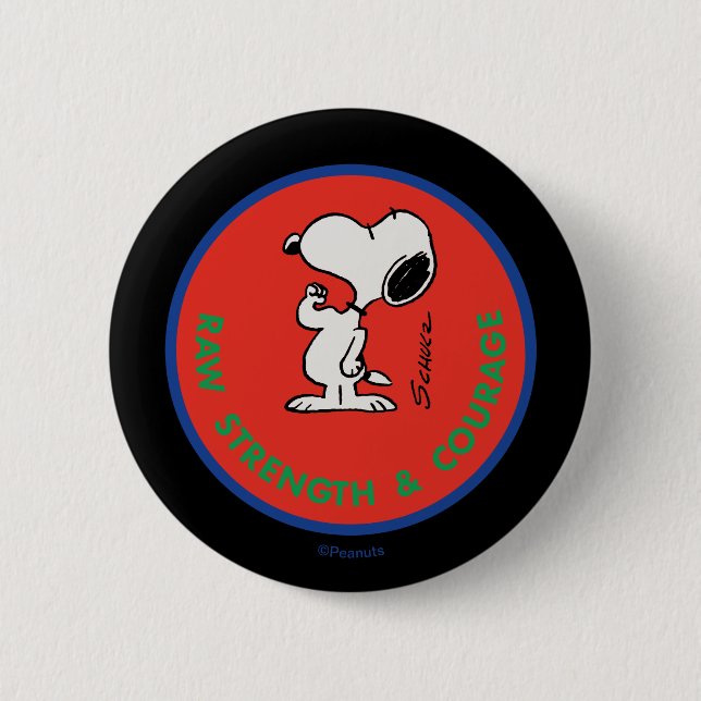 Peanuts | Snoopy Raw Strength & Courage Badge (Front)