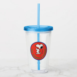 Peanuts Snoopy Raw Strength & Courage Badge Acrylic Tumbler