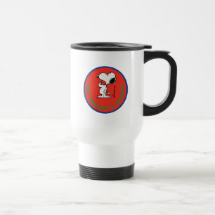 Peanuts   Snoopy Raw Strength & Courage Badge Travel Mug