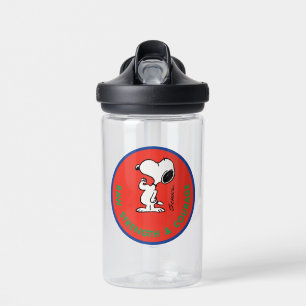 Peanuts   Snoopy Raw Strength & Courage Badge Water Bottle