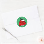 Peanuts | Snoopy Red Puffer Jacket Classic Round Sticker<br><div class="desc">Check out this fun Peanuts design featuring Snoopy in his red puffy winter jacket.</div>