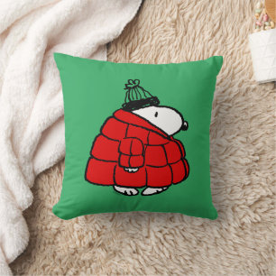 Peanuts   Snoopy Red Puffer Jacket Cushion