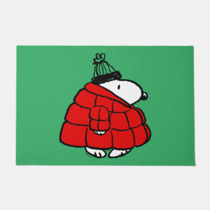 Peanuts   Snoopy Red Puffer Jacket Doormat