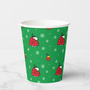 Peanuts Snoopy Red Puffer Jacket Paper Cups