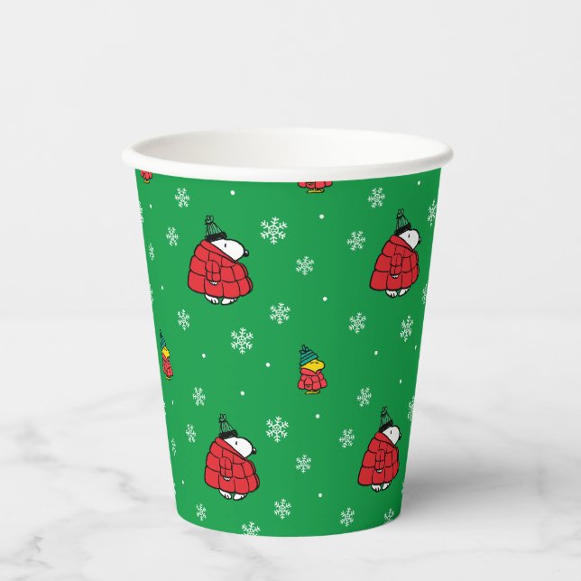 Peanuts | Snoopy Red Puffer Jacket Paper Cups (Front)