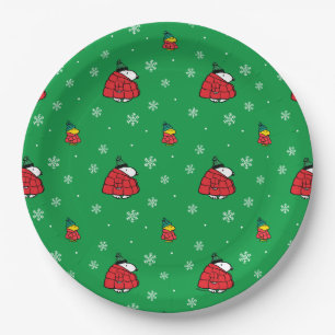 Peanuts   Snoopy Red Puffer Jacket Paper Plate