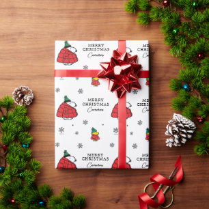 Peanuts   Snoopy Red Puffer Jacket Wrapping Paper