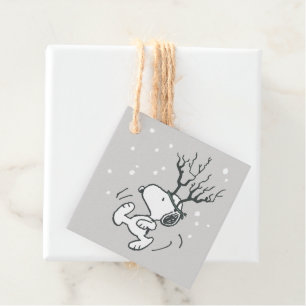 Peanuts   Snoopy Reindeer Favour Tags