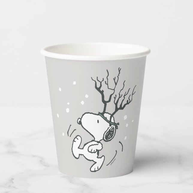Peanuts | Snoopy Reindeer Paper Cups (Front)