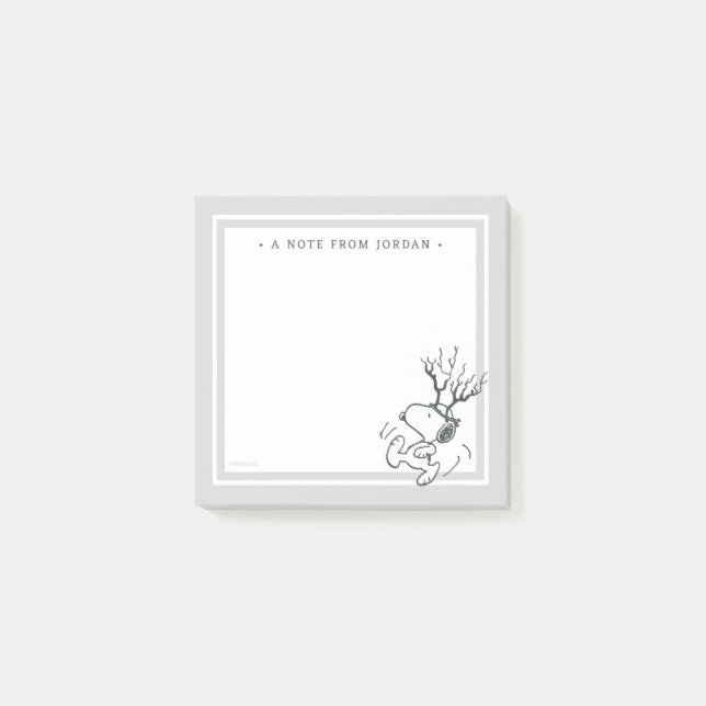 Peanuts | Snoopy Reindeer Post-it Notes (Front)