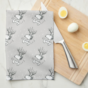 Peanuts   Snoopy Reindeer Tea Towel