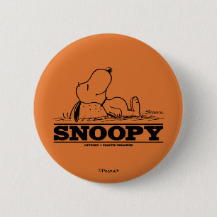 Peanuts   Snoopy Rest Break 6 Cm Round Badge