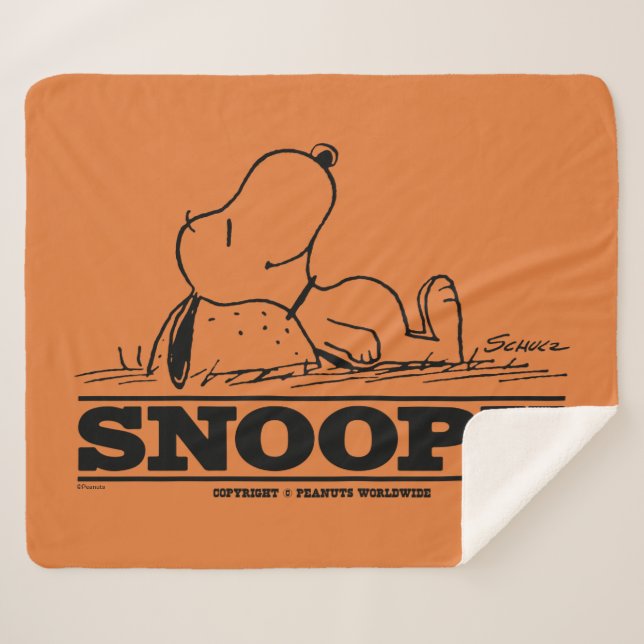 Peanuts | Snoopy Rest Break Sherpa Blanket (Front (Horizontal))