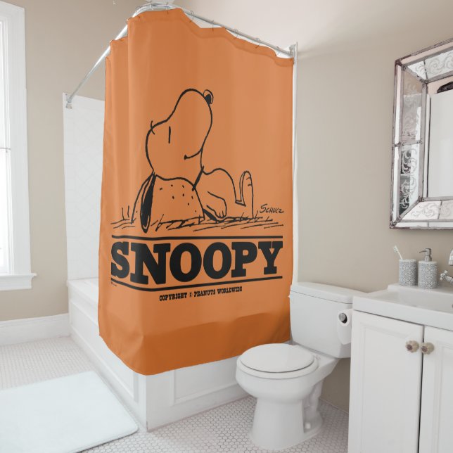 Peanuts | Snoopy Rest Break Shower Curtain (In Situ)