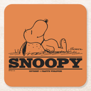 Peanuts Snoopy Rest Break Square Paper Coaster