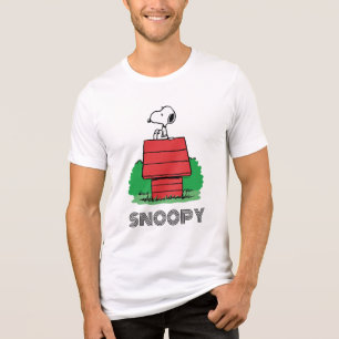 Peanuts   Snoopy Resting on Doghouse Tri-Blend Shirt