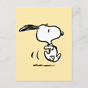 Peanuts   Snoopy Running Postcard