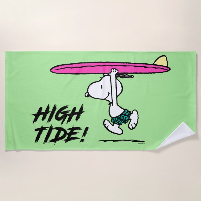 Peanuts | Snoopy Running to the Surf Beach Towel (Front)
